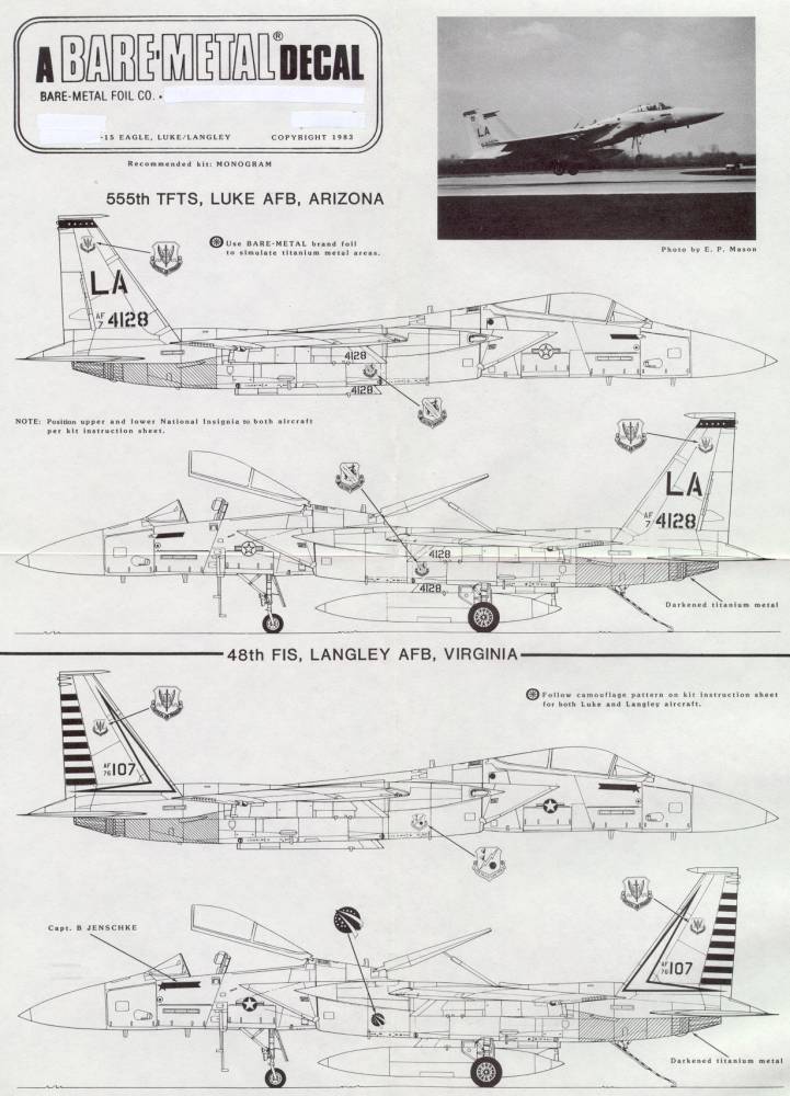 48-4 DECAL F-15 48 FIS, 555TFTS